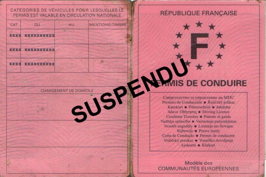 Permis &quot;Suspendu&quot;